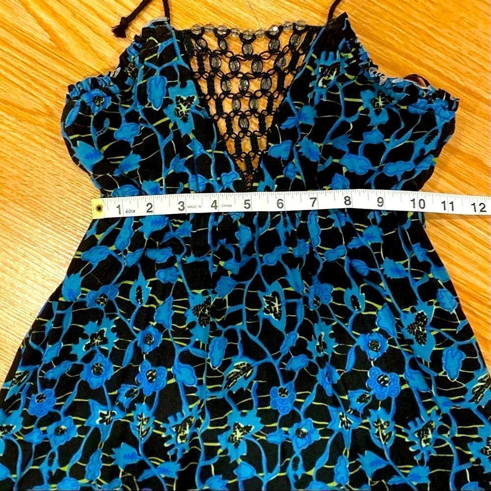 Free People Floral Beaded Front Halter Dress - Picture 7 of 8